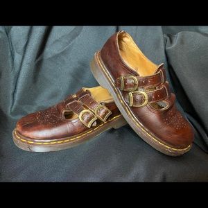Two strap leather dr. Martin’s Mary Jane shoes